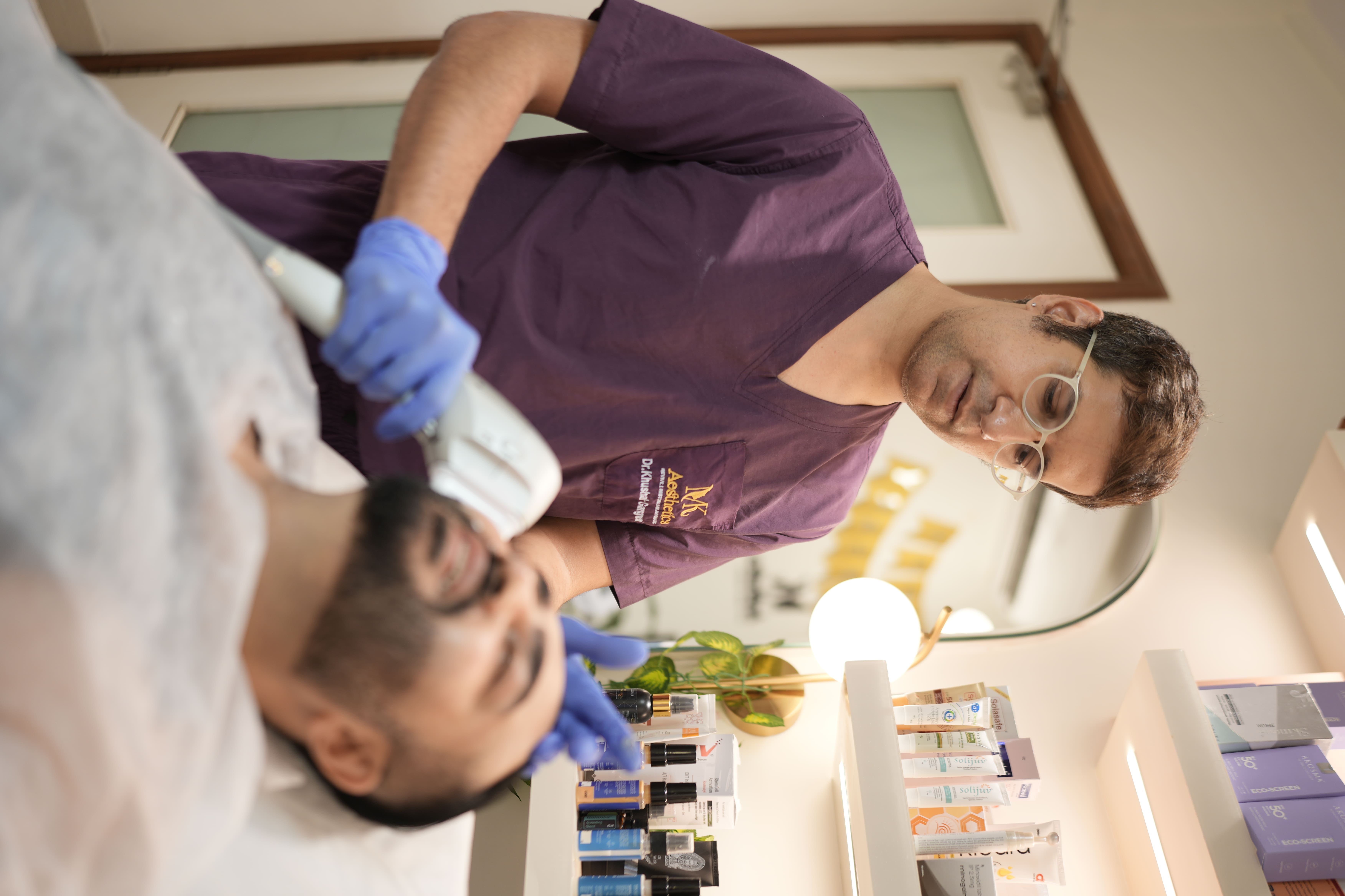 Clinical treatment at MK Aesthetics, Juhu